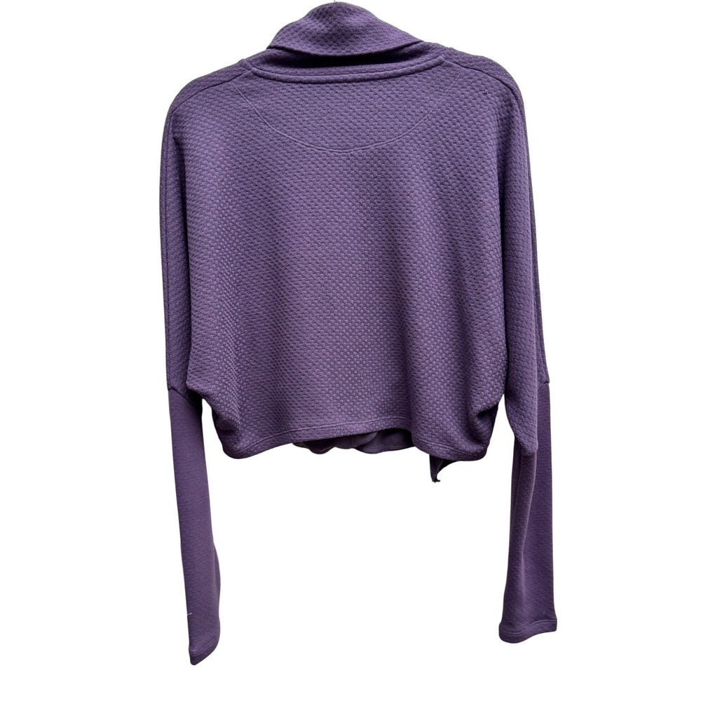 Nike Dri-FIT Wrap Jacket Asymmetrical Cowl Neck Purple Size Medium Activewear - Picture 6 of 9